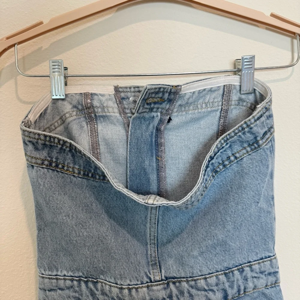 ASOS Strapless Denim Jumpsuit - Picture 8 of 12